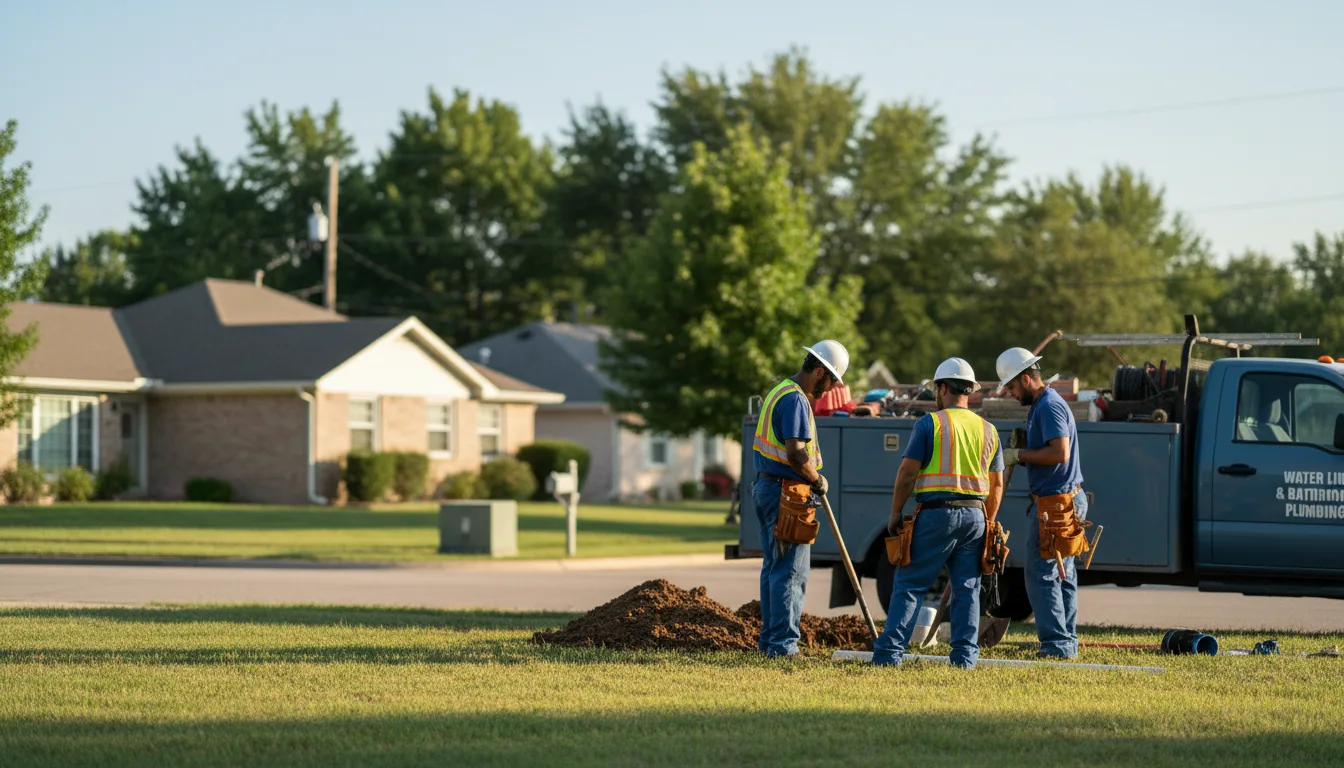 Residential water line and bathroom plumbing service in Barrington, NJ